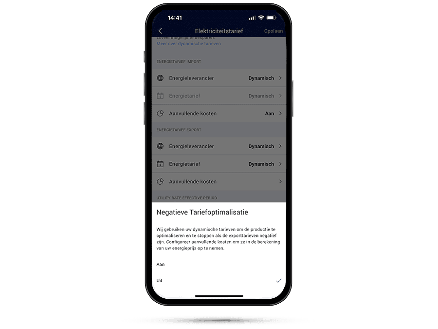 Optimalisatie negatieve tarieven