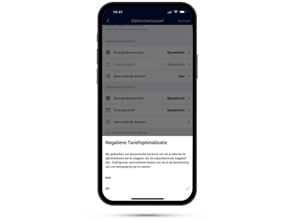 Optimalisatie negatieve tarieven